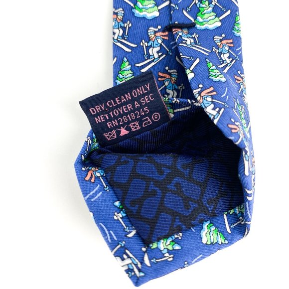 VINEYARD VINES Navy Downhill Silk Tie NWT - Picture 15 of 16